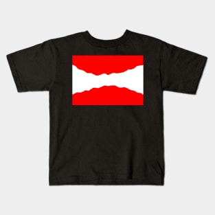 Curving Austrian Flag Kids T-Shirt